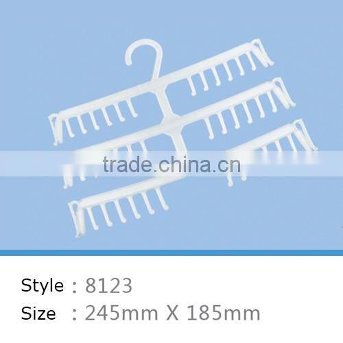 high quality 3 pack plastic clothes hanger for underwear and bra