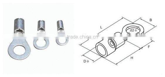 Non insulated ring terminal,stainless steel ring terminal,copper tube terminal