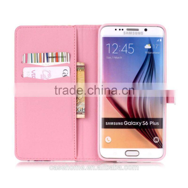 Color printing Flip Leather Wallet Card Slots Case Cover For Huawei Mate8 leather case