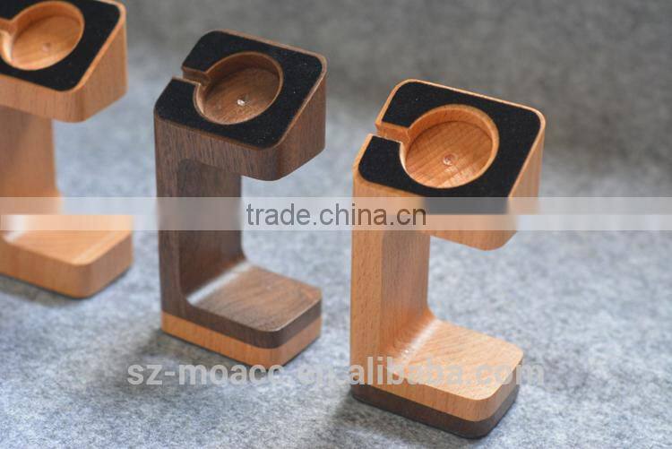 Strong and light Natural wood watch stand watch display stand for apple watch