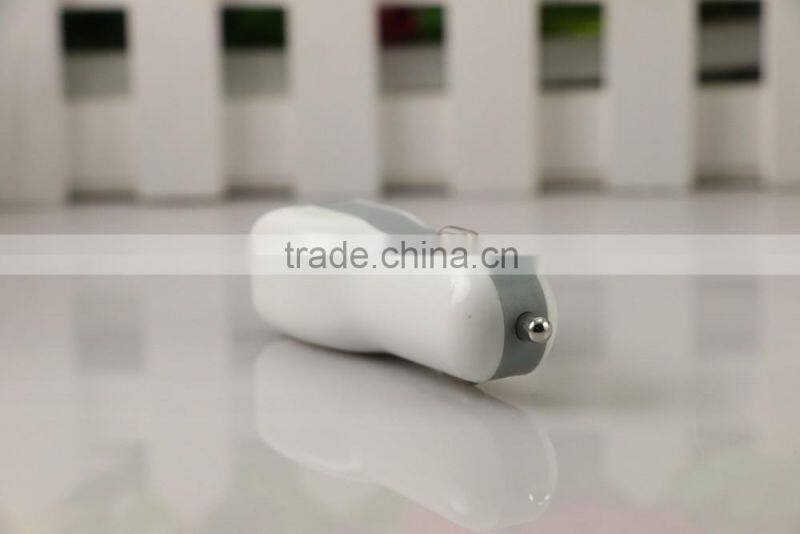 Two-tone dual USB car charger universal car charger