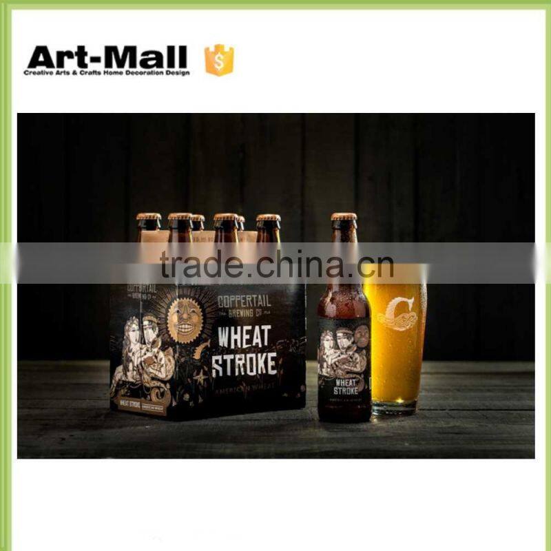 machine made cheap clear colored glass beer bottles with logo custom