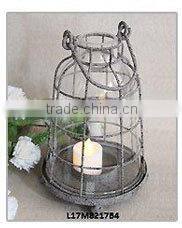 Antique Gold Metal Crown Candle Holder