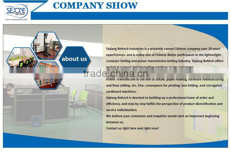 Antistatic green flat belt for textile blower