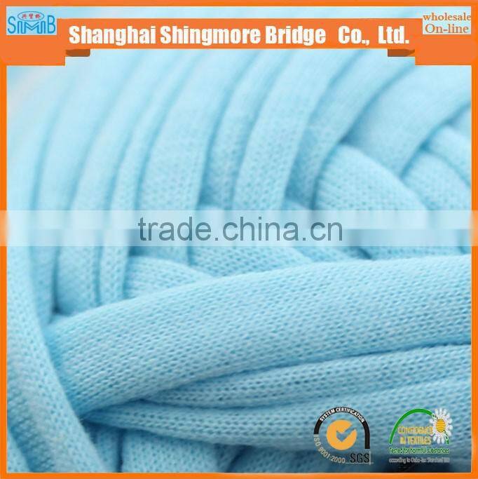 Hot sell chinese 100% polyester fancy yarn for hand knitting bag and hat