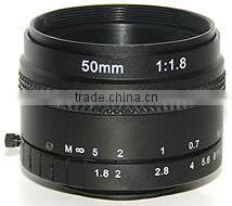 5MP 43mm Format T-mount Manual Iris Fixed Focal 50mm Industrial Camera Lens
