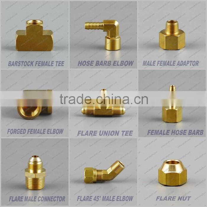 Hot selling flare tube fittingpressure gauge syphon solid brass