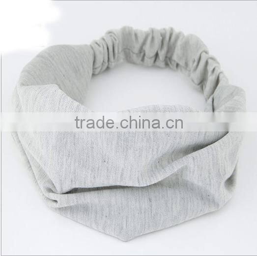 Pure color cotton headband Sports yoga absorb sweat hair band