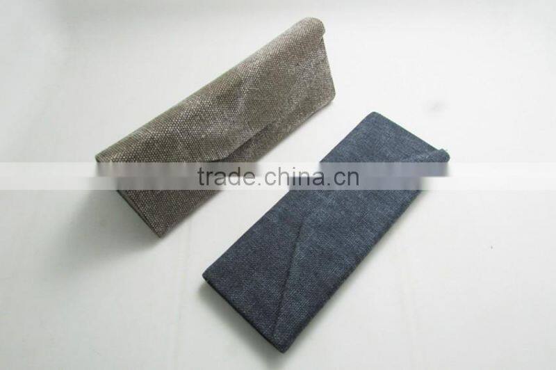 Brand new style leather wrapped foldable handmade glasses case