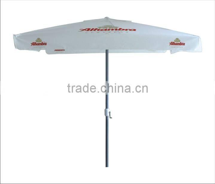 aluminum pole dia 3M umbrellas patio outdoor large sun umbrella beige fabric promotional beach umbrella