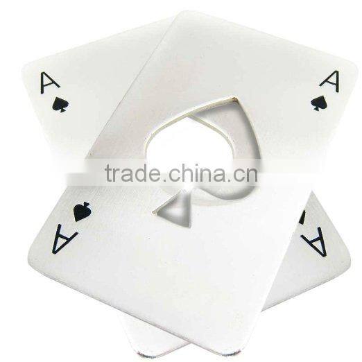 Credit Card Size Casino Poker Shaped Bottle Opener
