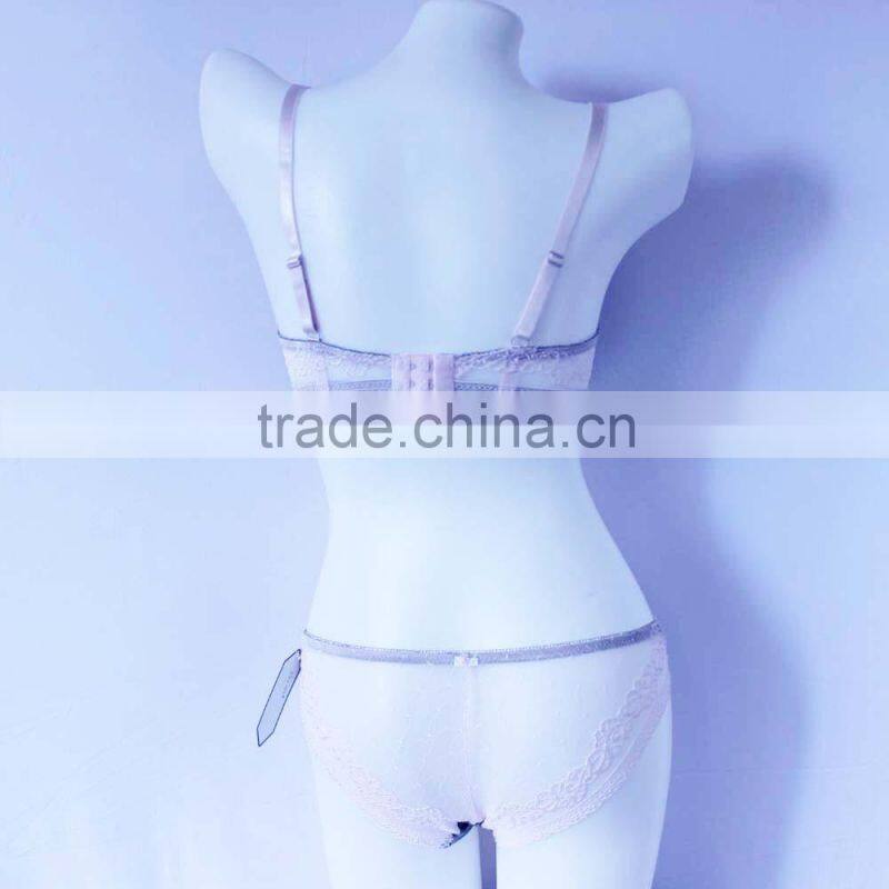OEM underwear fancy girl bra and panties with lace sexy ladies bra set