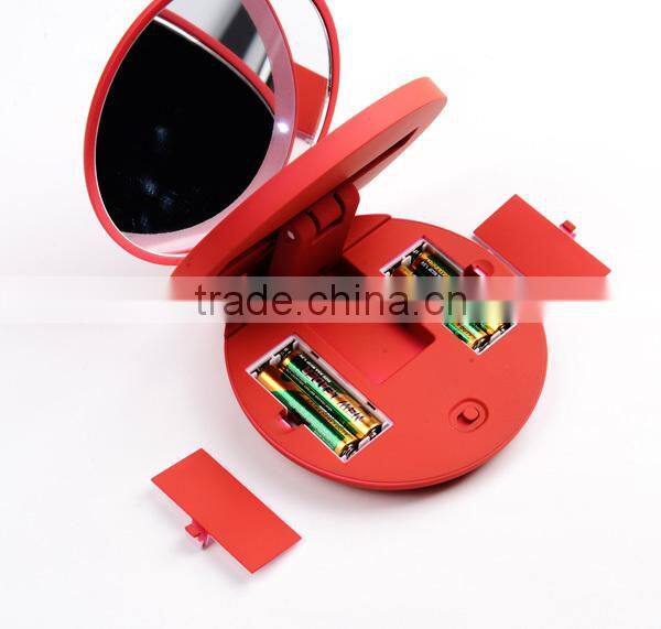travel mirror with led lights & magnifying compact mirror with led light
