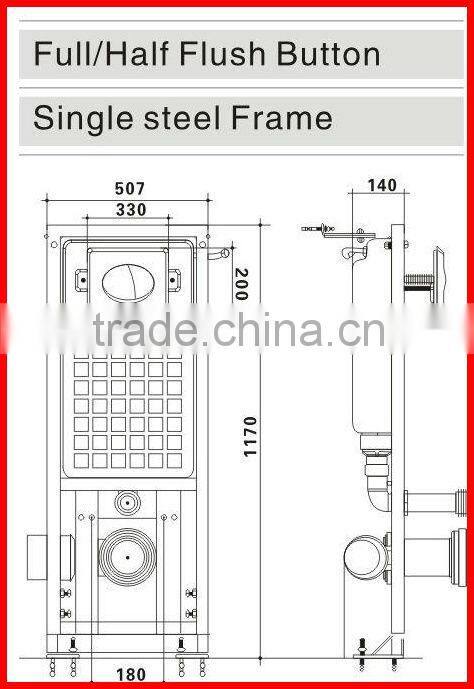 Concealed water tank systems toilet cistern flush mechanism for wall hung toilets bowl water closet CH-1
