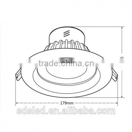 LED downlight 15W Warm White 1200lm round COB ceiling downlight