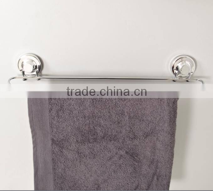 Bathroom metal single towel bar with suction cup