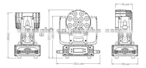 10W RGBW 4 in 1 LED Moving Beam Head Light