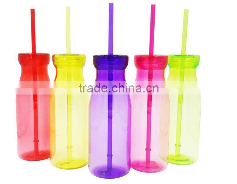2014 New design plastic bottle tumbler with lid
