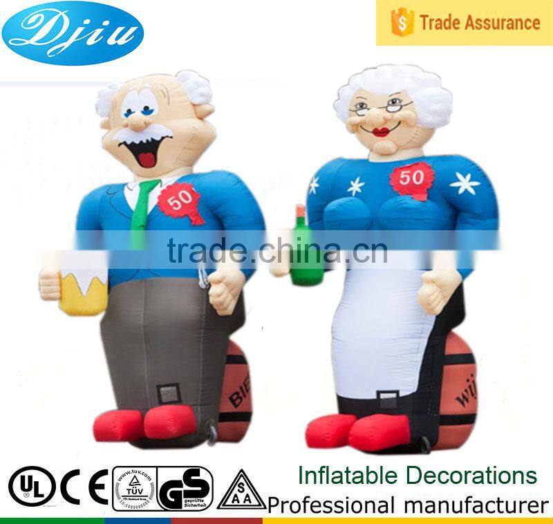 DJ-GG-103 New old people inflatable outdoor advertising Draft beer decoration