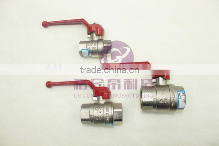 GLD 5PCS/LOT hot sale 1/4" Double male ball valve external thread ,brass ball valve ,copper valve ,