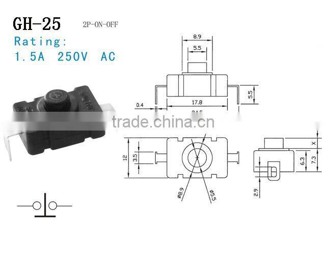 Superior quality low voltage push button switch