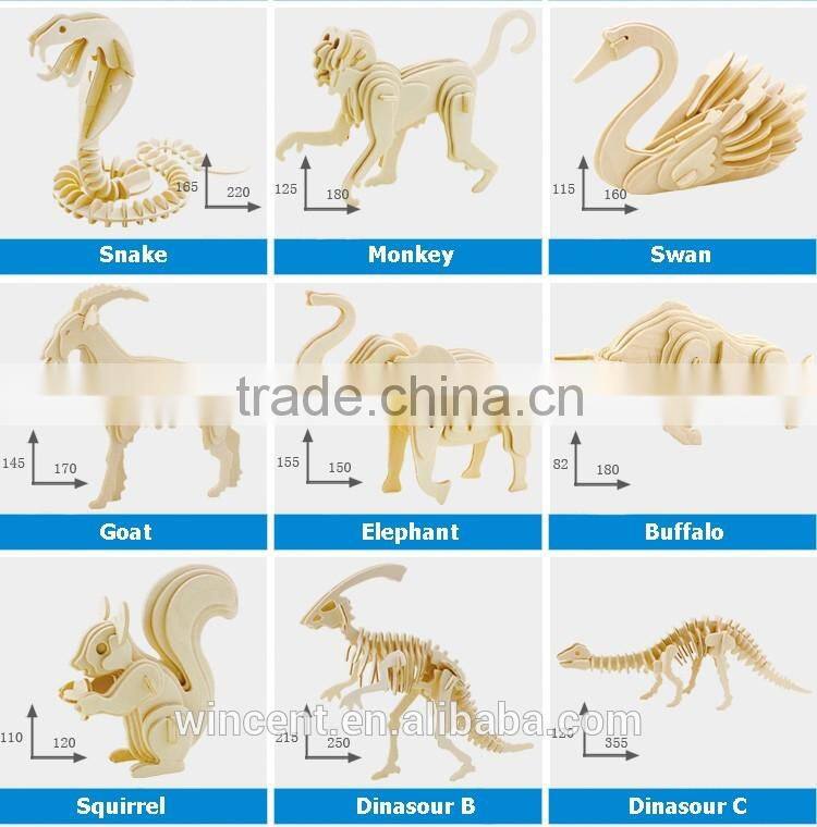 DIY 3D Wooden Snake Puzzle