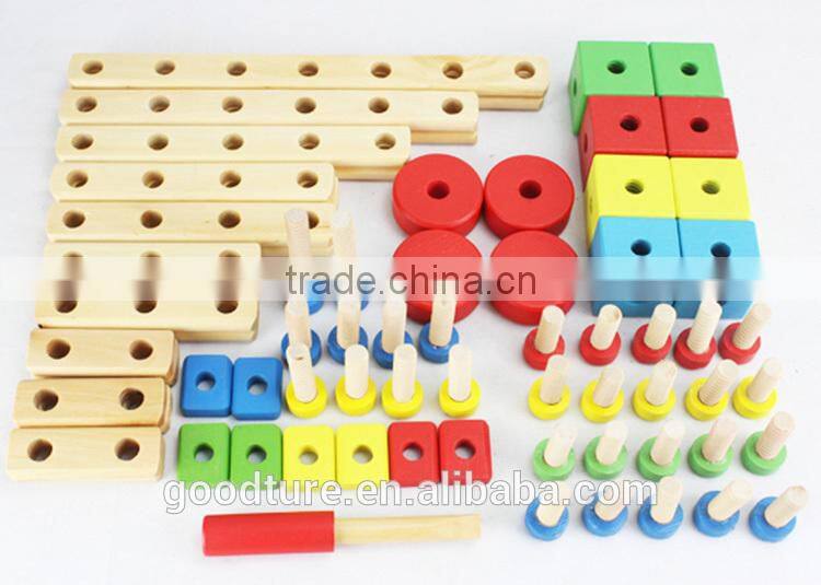 Multi Purpose Nut Combination 71 Pieces Intelligent DIY Wooden Toy