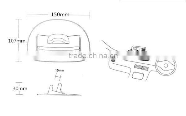 wholesale china factory PU gel adhesive sticky car holder for mobile/gps