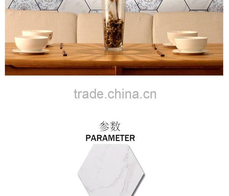 100*200*175mm hexagon marble mosaic tile porcelain irregular pattern floor tile