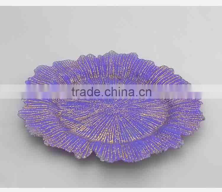 New Design Whlosale Decoration Gold Charger Plate for Wedding