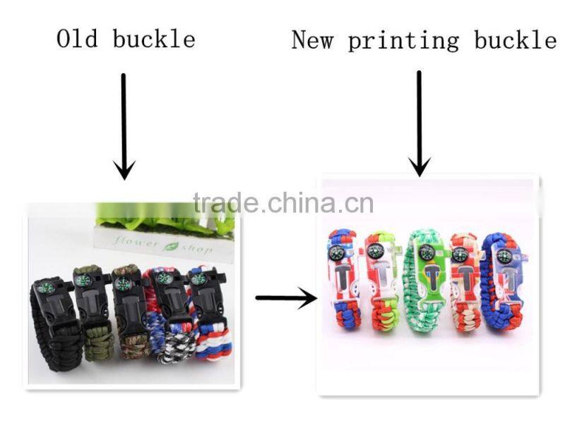 Paracord Survival Bracelet 550lb Milspec with Compass, Fire Starter Scraper, and Whistle by ARMSTAC + Lifetime Warranty