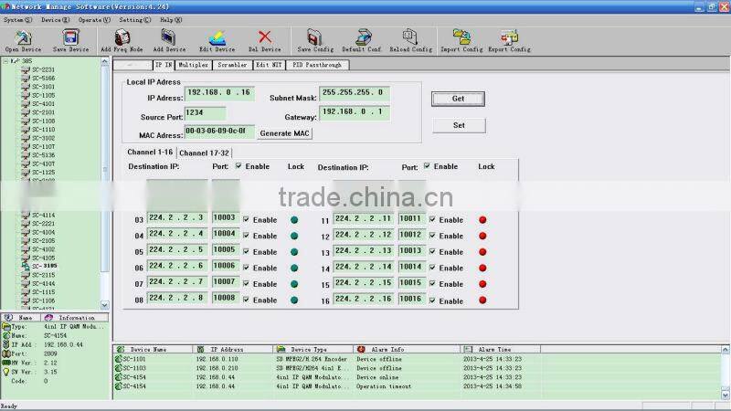 4 Channels Mux Scrambler/ 4 Channel IP-ASI Gateway