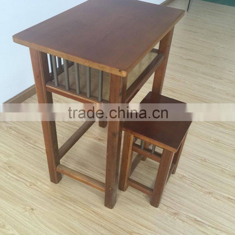 school furniture wood combo school desk and chair HXZY026 wood desk