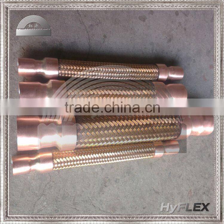 Braided Flexible Metal Sweat Connectors Bronze Hose with Bronze Braid and Copper Female Ends