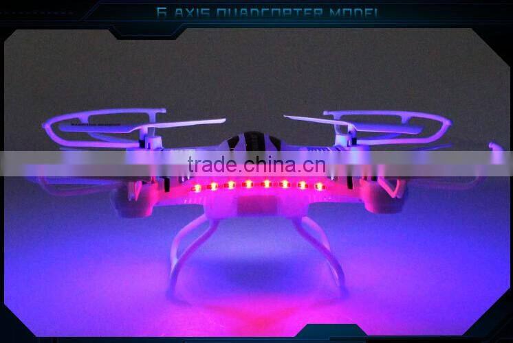 Headless mode drone with camera and LED lights