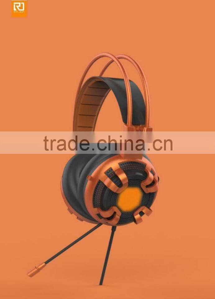 adjustable Handsfree Stereo Gaming earphone with microphone with vibration speaker