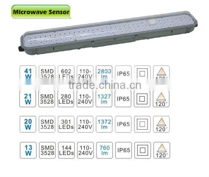 2013 NingBo IP65 38W LED Tri-Proof Fluorescent Lamp with SMD3528