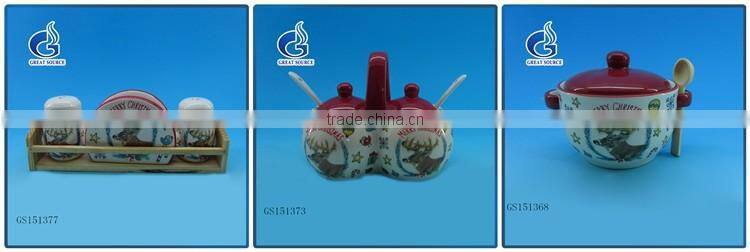 cheap ceramic christmas butter dish with lid