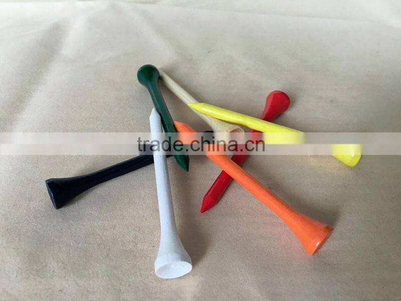 Colorful Wooden Golf Tee Wholesale/Custom Logo Printed Wooden Golf Tee