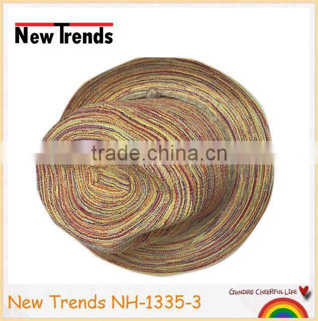 Brown paper straw bucket hats for unisex