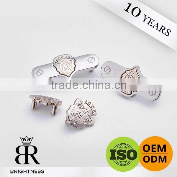 Custom Fashion Clothing Labels Handbag metal logo plate