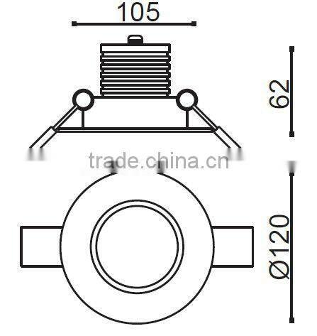 61W hig power LED ceiling downlight