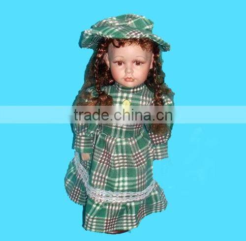 Antique Country Girl Baby Girl Moveable w Music Lovely New Electrical Doll with Hat