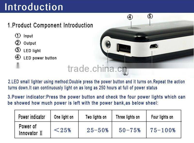 CMP external emergency backup battery for smart phones with 4400mah capacity