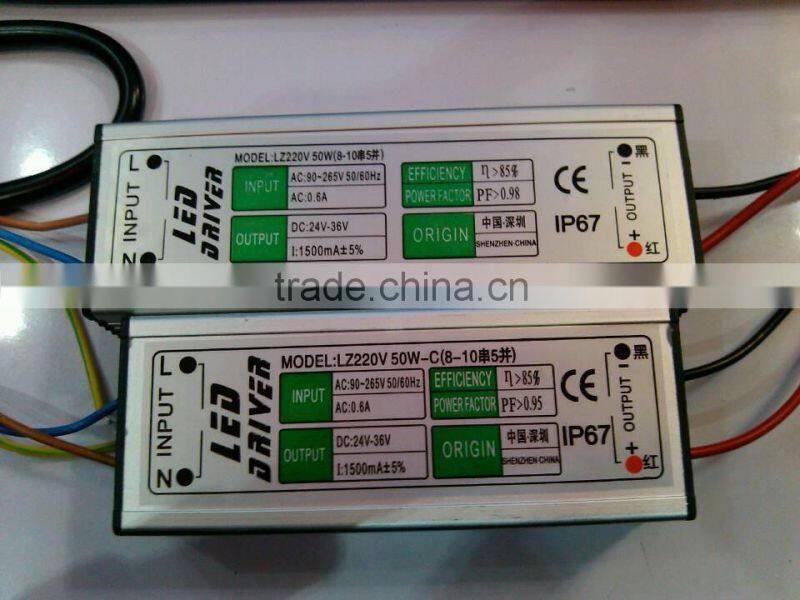 Led driver 50W 1500mA Constant current IP67 waterproof ac/dc power supply