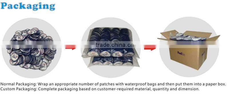 Machine made Vintage label Embroidery patch for jeans