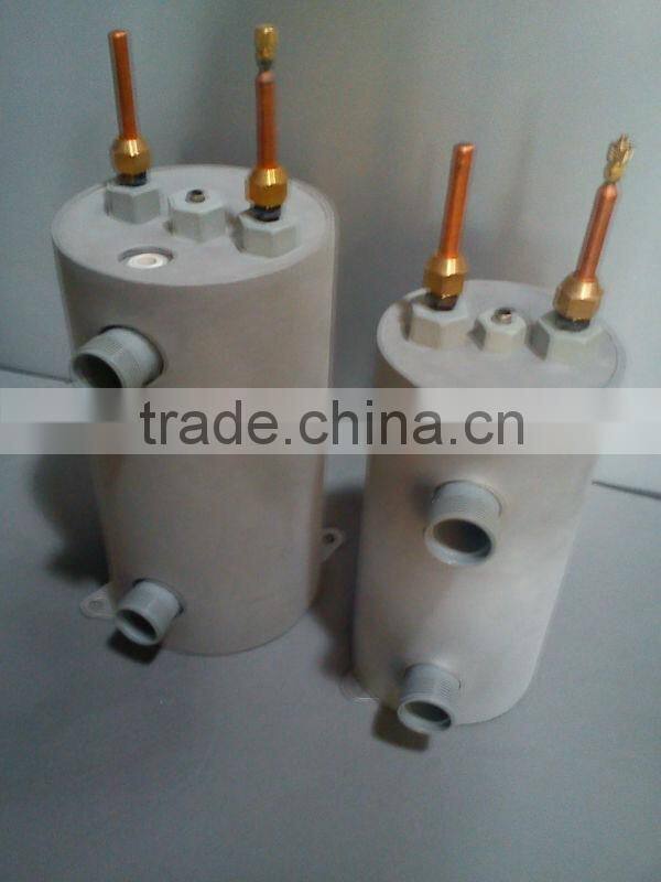 High strong anti-corrosion coaxial heat exchanger with tube in tube for sailing boat air conditioner / sea water fish pool