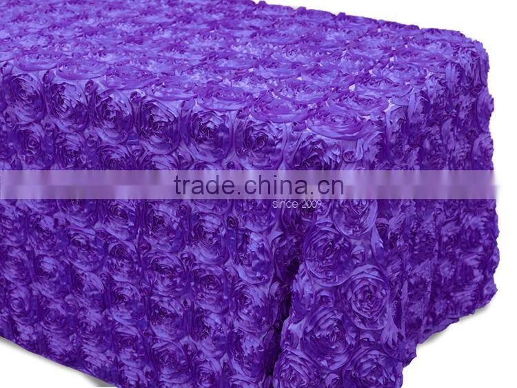 Rosette satin table cloth