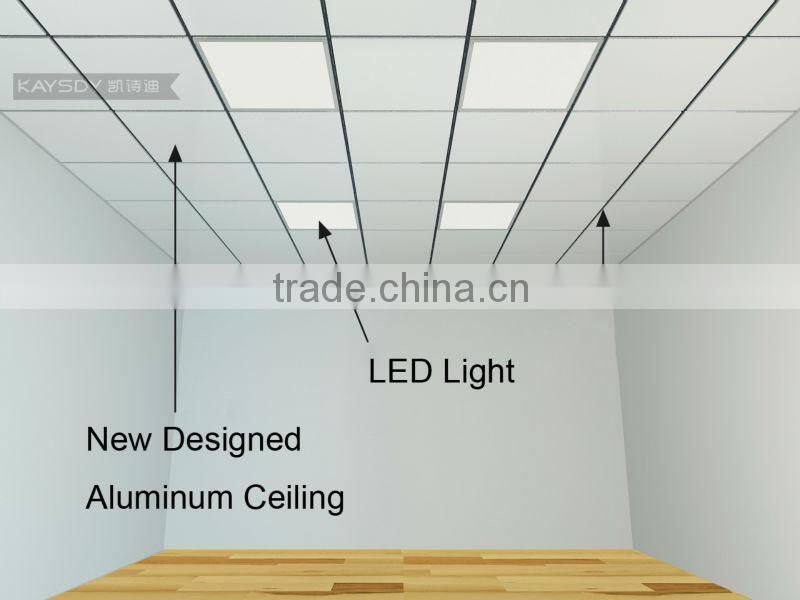 economical and practical wooden grain clip-in square aluminium ceiling