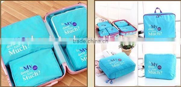 hot sell travelling luggage bag, travel bag in luggage bag, travel organizer bag set 5pcs